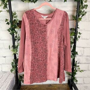 Coldwater Creek Terra Rose Patterned Tunic. 3X
